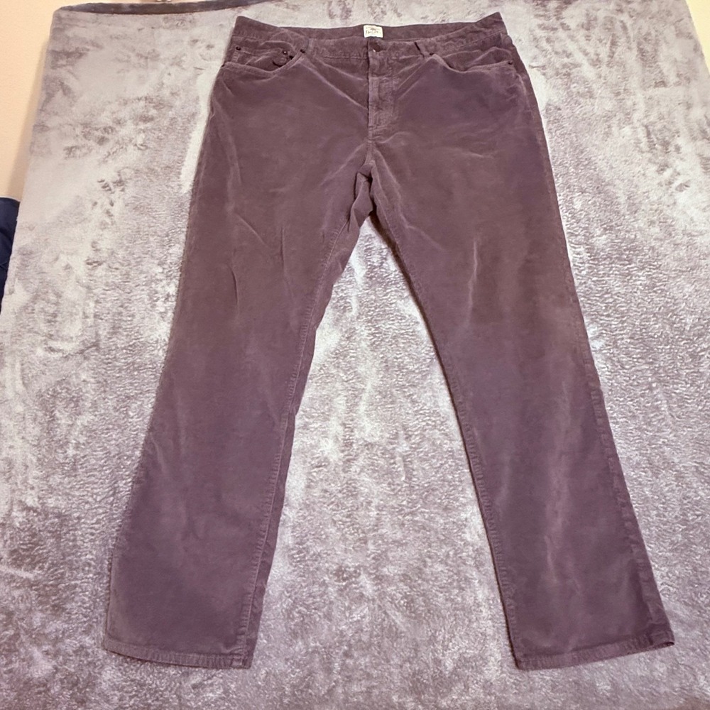 Faherty‎ Brand Mens Gray Corduroy Straight Leg Pants 40x30